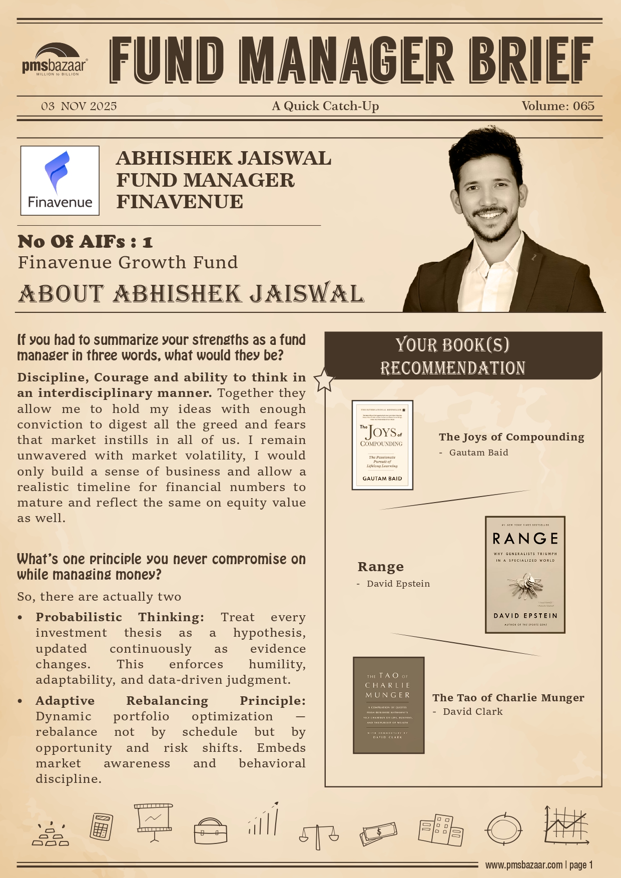 PMSBazaar Fund Manager Brief Vol 65