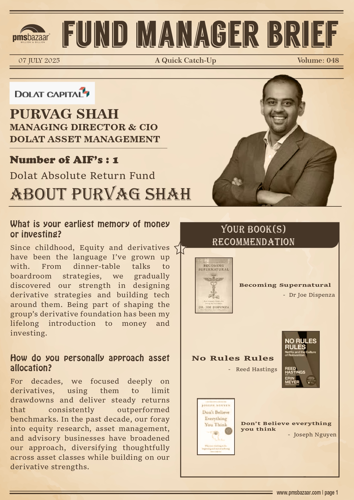 PMSBazaar Fund Manager Brief Vol 48