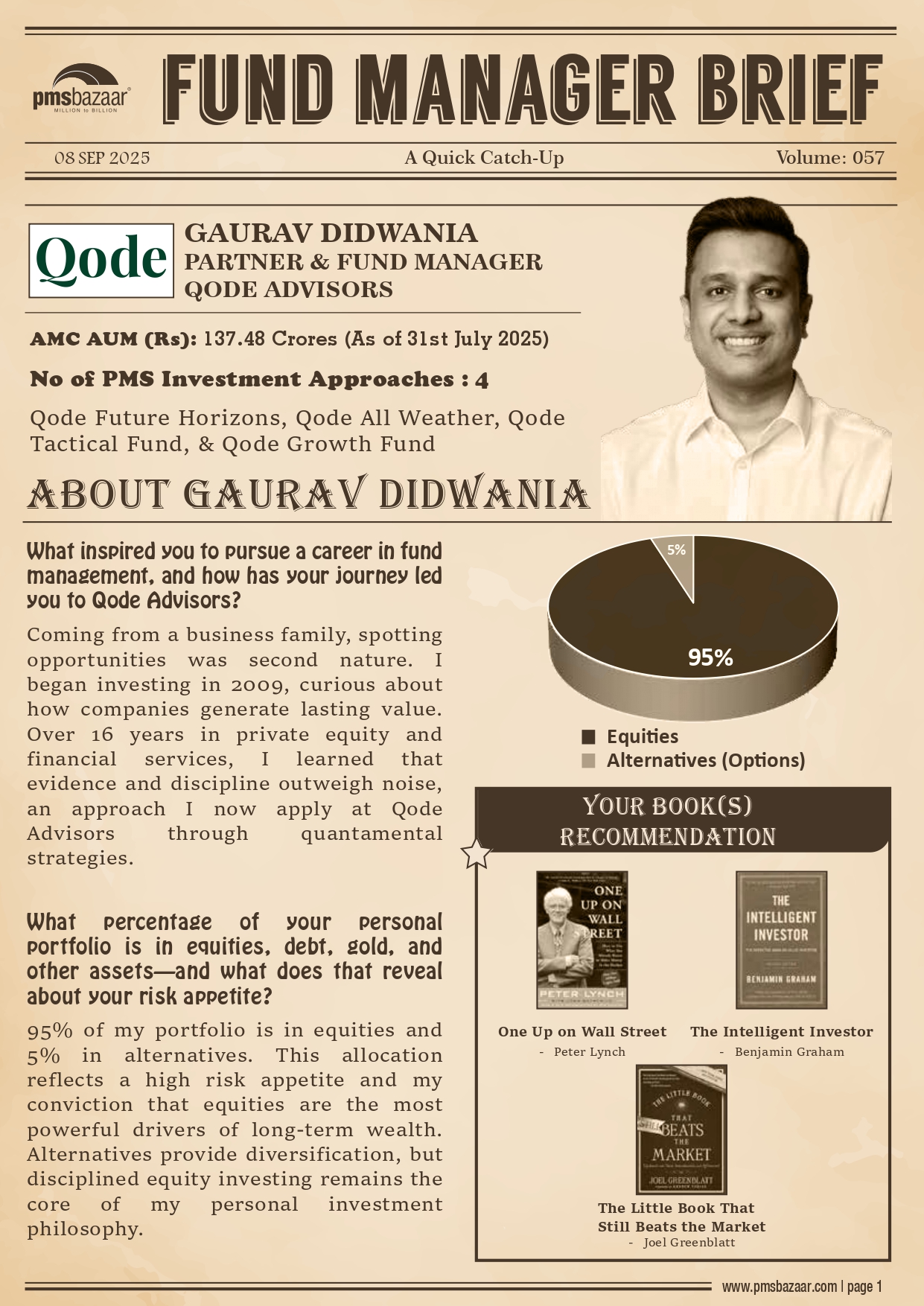 PMSBazaar Fund Manager Brief Vol 57