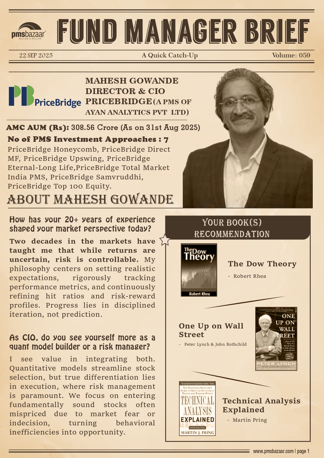 PMSBazaar Fund Manager Brief Vol 59