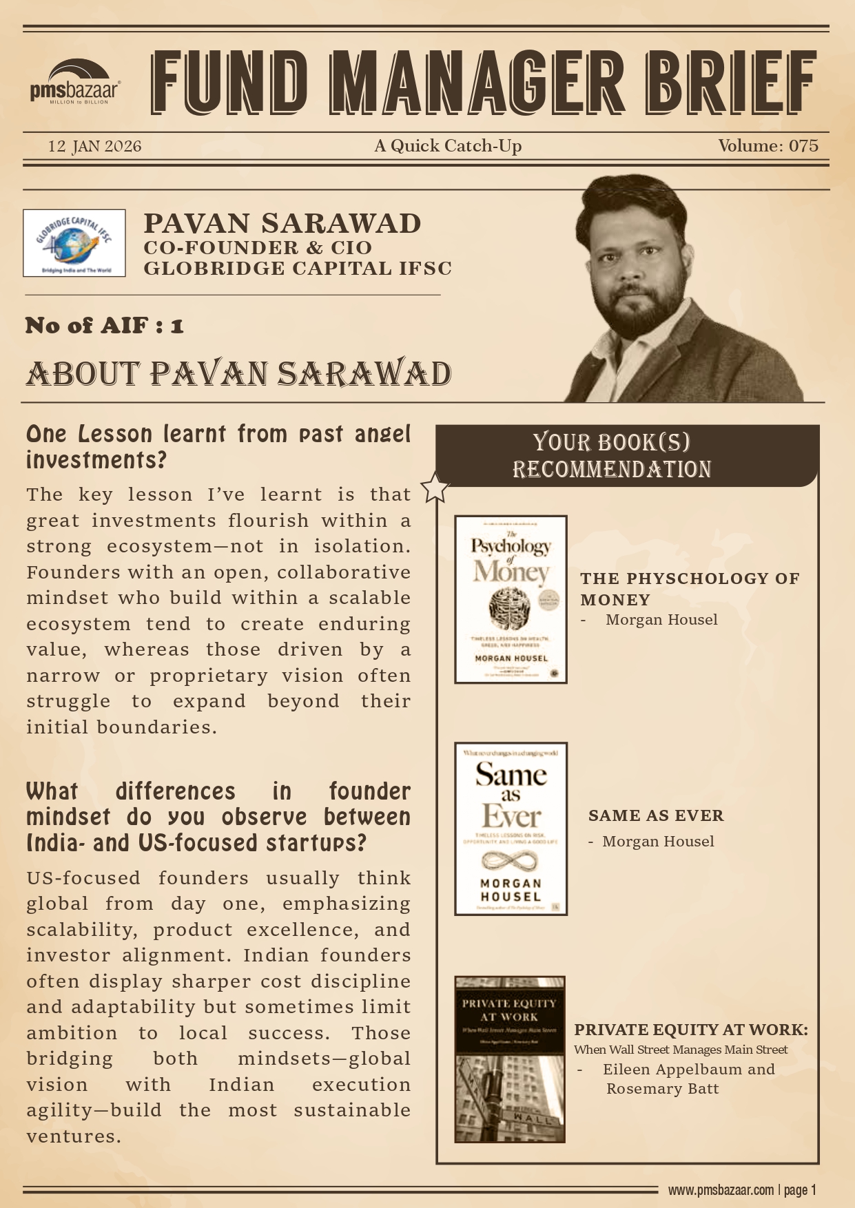 PMSBazaar Fund Manager Brief Vol 75