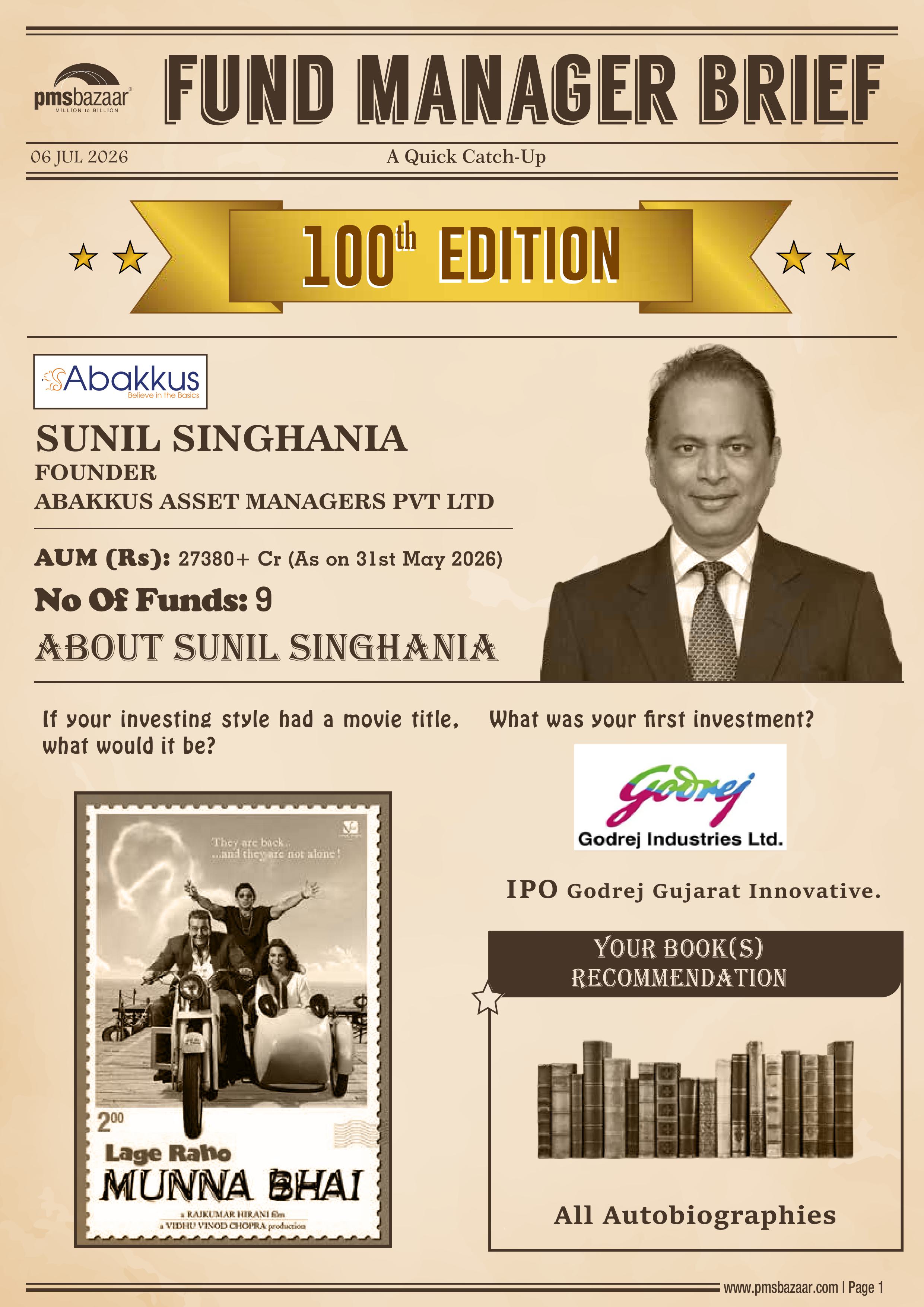 pmsbazaar fund manager brief vol 100