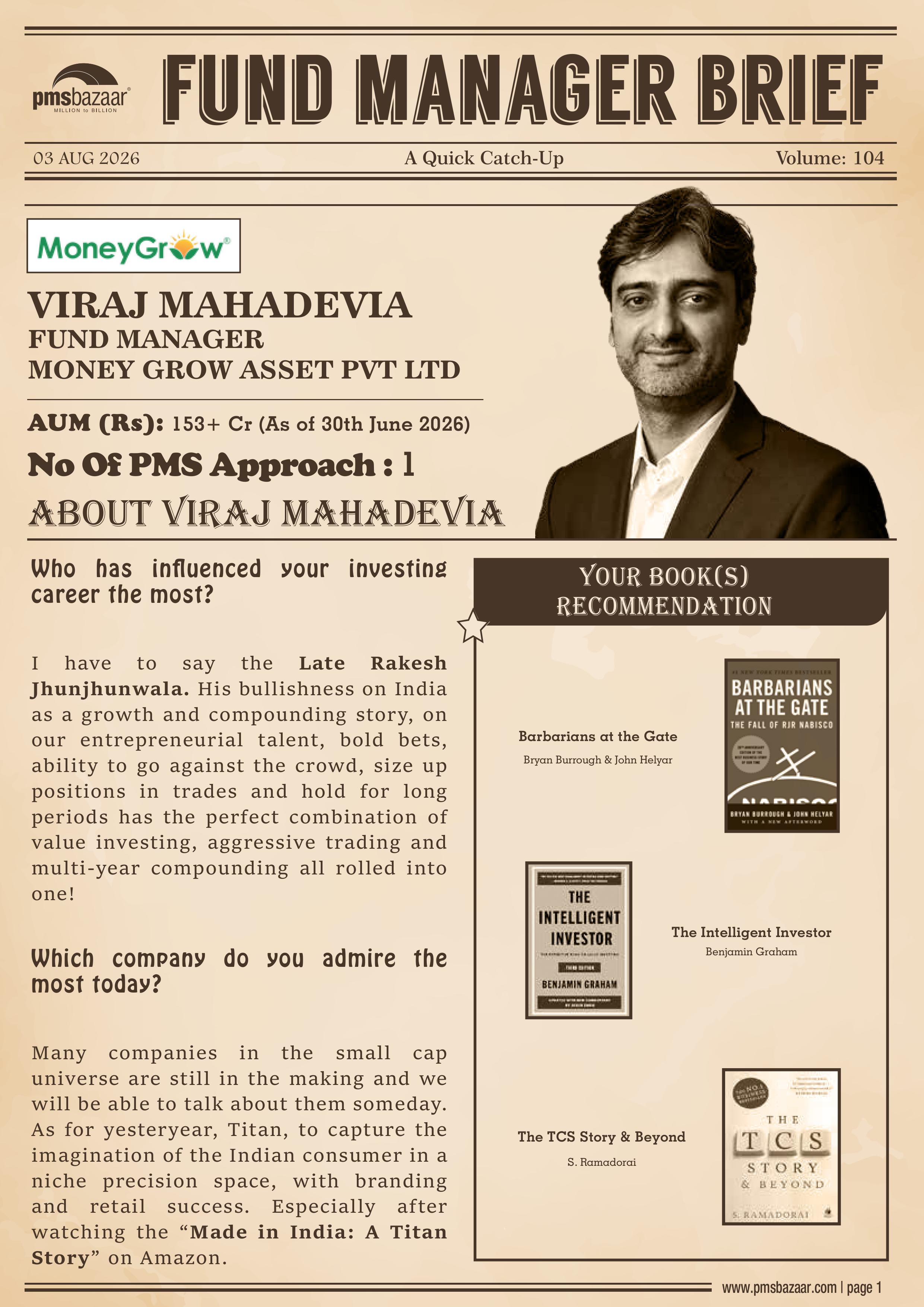 pmsbazaar fund manager brief vol 104