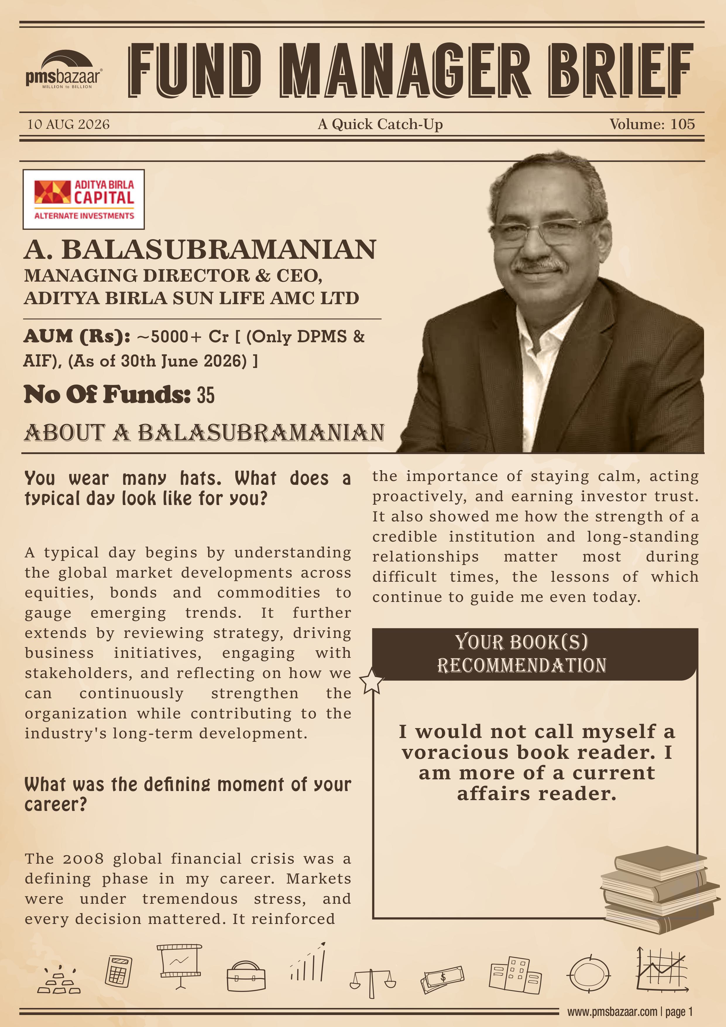 pmsbazaar fund manager brief vol 105