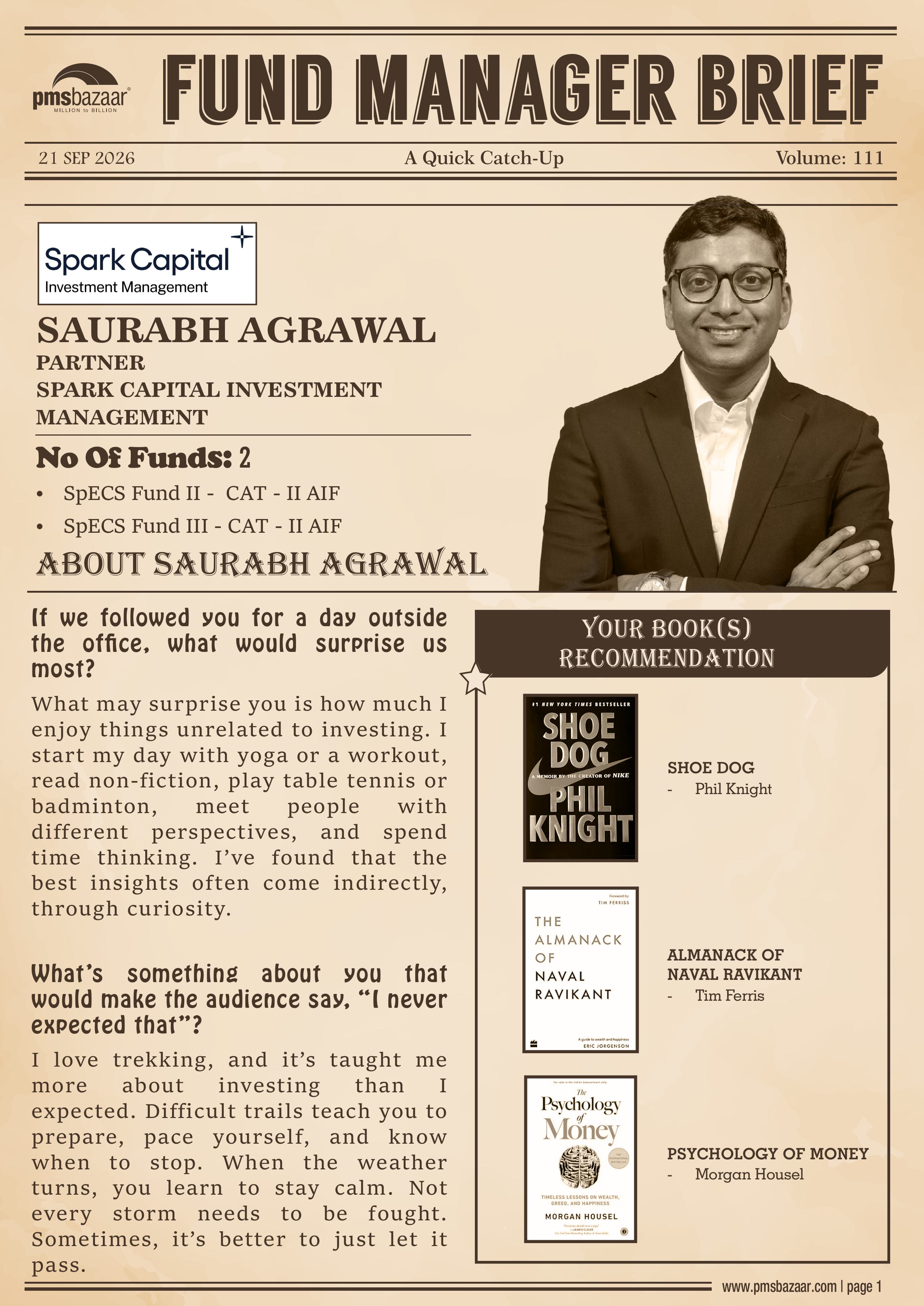 PMSBazaar Fund Manager Brief Vol 111