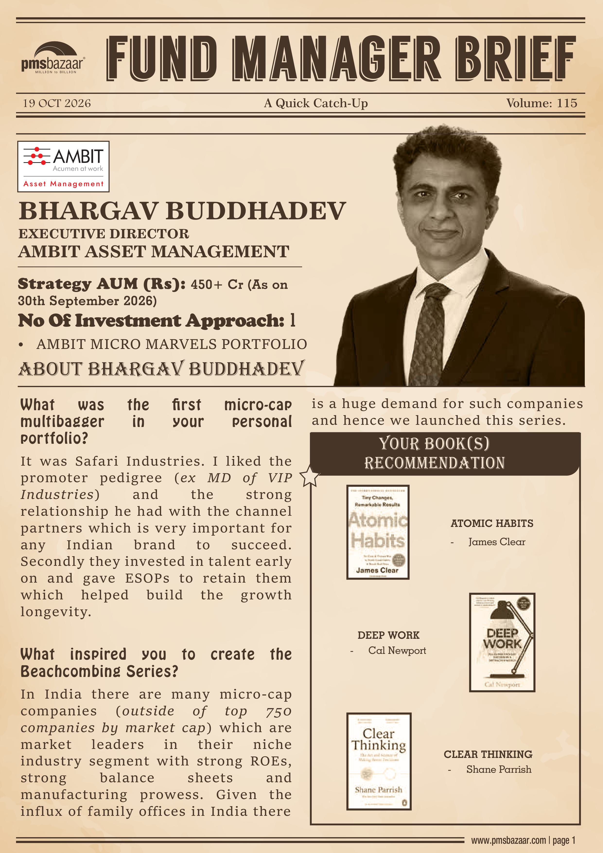 pmsbazaar fund manager brief vol 115
