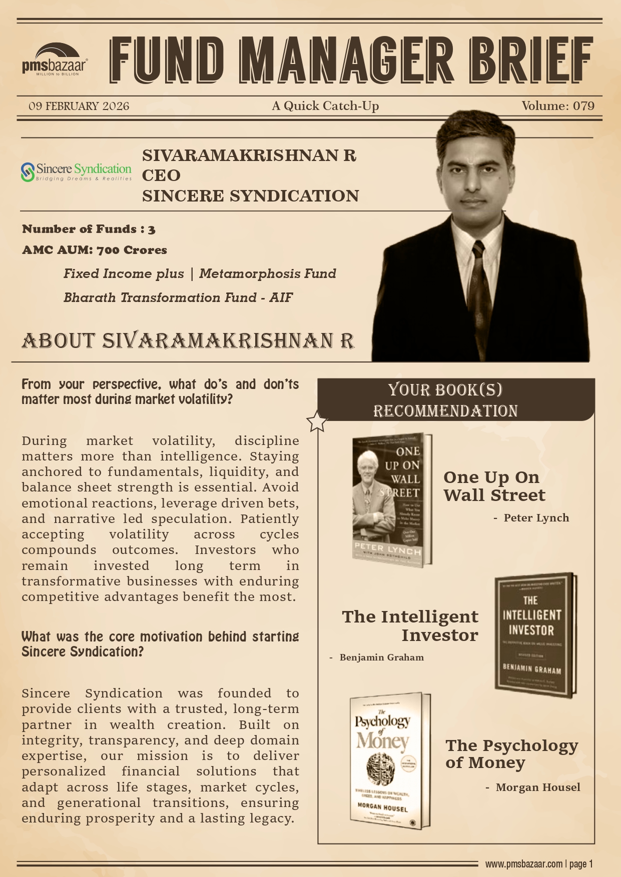 PMSBazaar Fund Manager Brief Vol 79