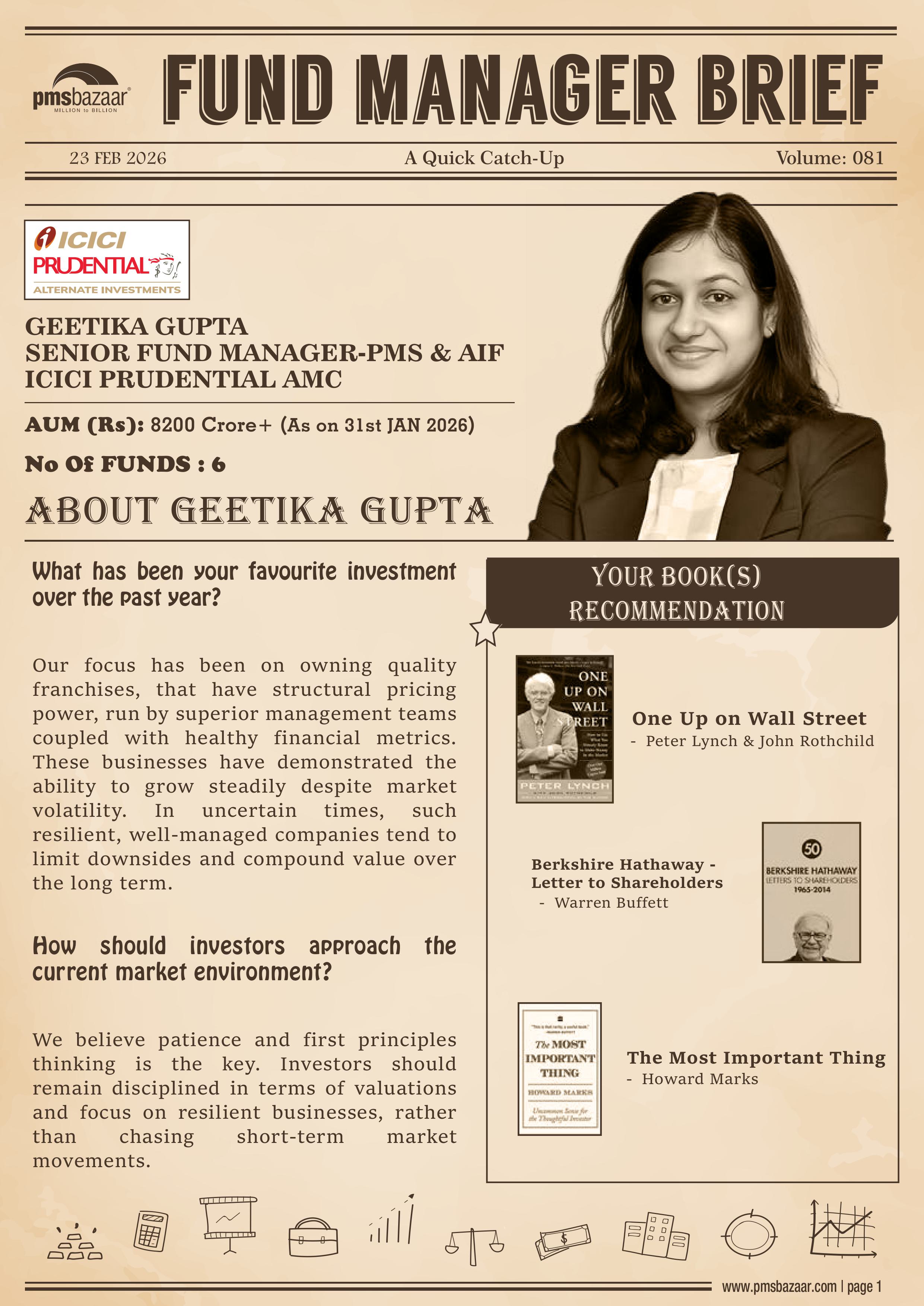 PMSBazaar Fund Manager Brief Vol 81