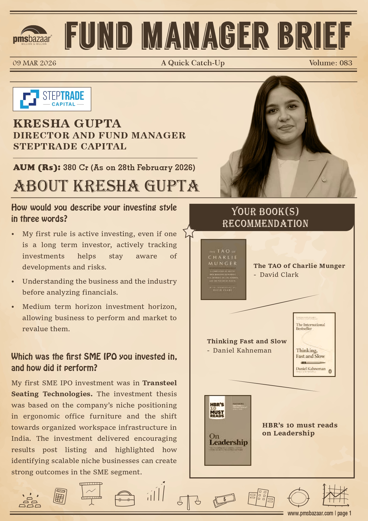 PMSBazaar Fund Manager Brief Vol 83